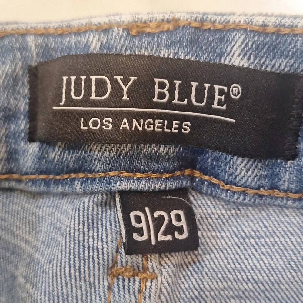 Judy Blue LtBlue Acid Washed Skinny High Rise Jeans Sz 9/29 80s Vibes Denim Slim